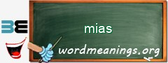 WordMeaning blackboard for mias